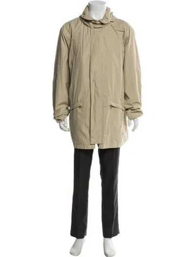 Pre-owned Saks Fifth Avenue Parka In Neutral