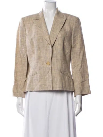 Pre-owned Saks Fifth Avenue Patterned Blazer In Neutrals