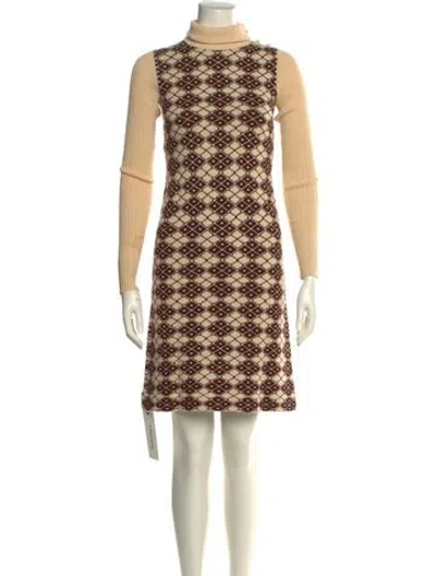 Pre-owned Saks Fifth Avenue Plaid Print Mini Dress In Multi