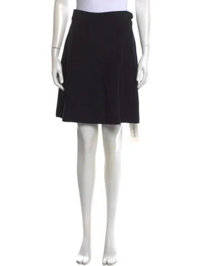 Pre-owned Saks Fifth Avenue Pleated Accents Knee-length Skirt In Black