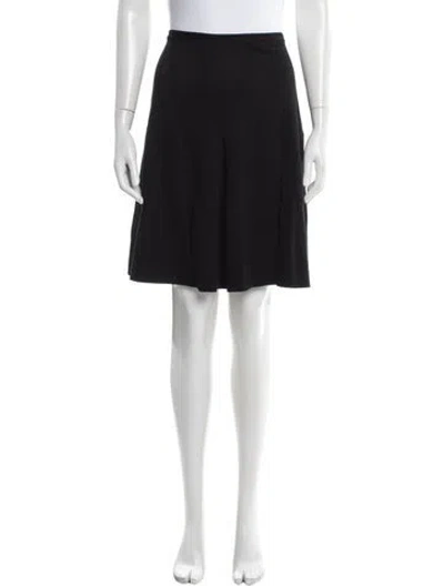 Pre-owned Saks Fifth Avenue Pleated Accents Mini Skirt In Black