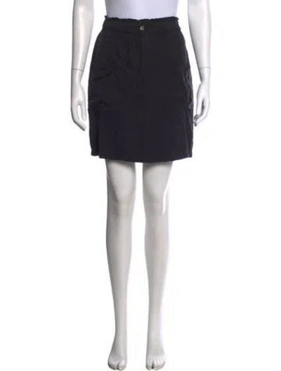Pre-owned Saks Fifth Avenue Pleated Accents Mini Skirt In Black