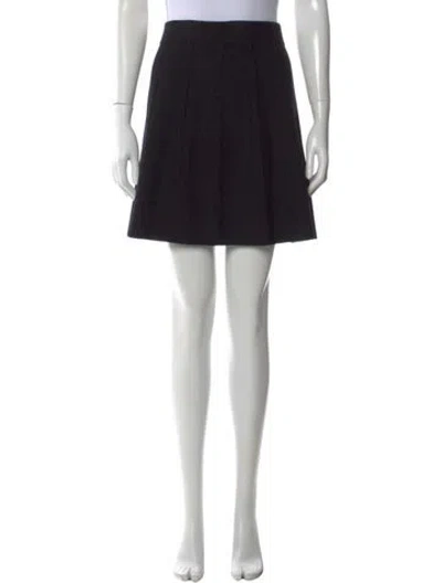 Pre-owned Saks Fifth Avenue Pleated Accents Mini Skirt W/ Tags In Black