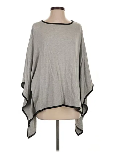 Pre-owned Saks Fifth Avenue Poncho In Gray