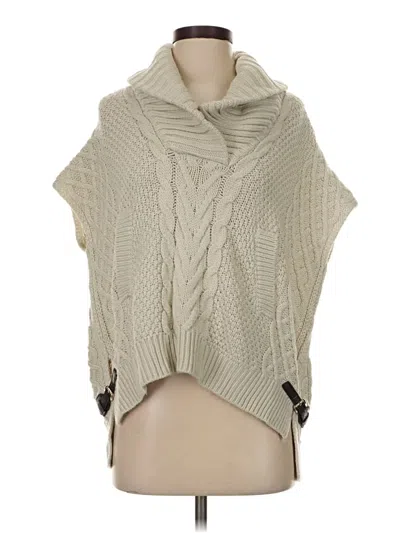 Pre-owned Saks Fifth Avenue Poncho In Ivory