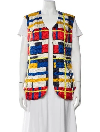 Pre-owned Saks Fifth Avenue Printed Vest In Multi