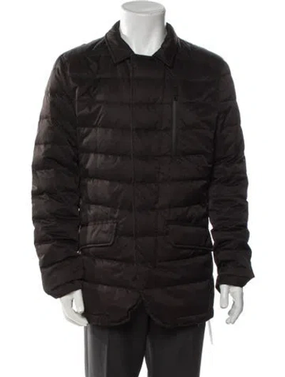 Pre-owned Saks Fifth Avenue Puffer Coat In Black