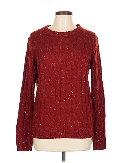 Pre-owned Saks Fifth Avenue Pullover Sweater In Red