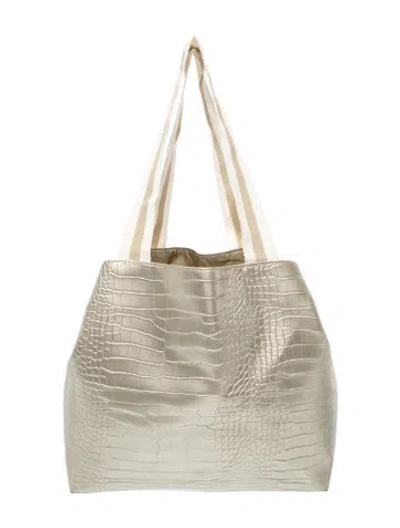 Pre-owned Saks Fifth Avenue Pvc Tote In Neutrals