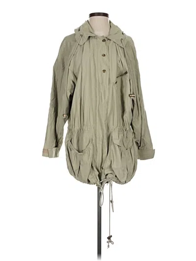 Pre-owned Saks Fifth Avenue Raincoat In Green