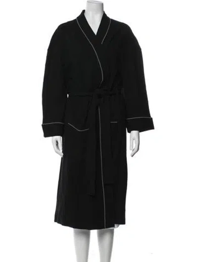 Pre-owned Saks Fifth Avenue Robe W/ Tags In Black