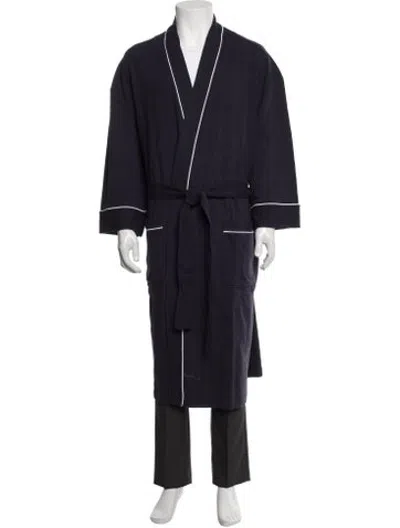 Pre-owned Saks Fifth Avenue Robe W/ Tags In Blue