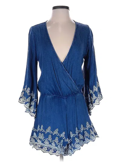 Pre-owned Saks Fifth Avenue Romper In Blue