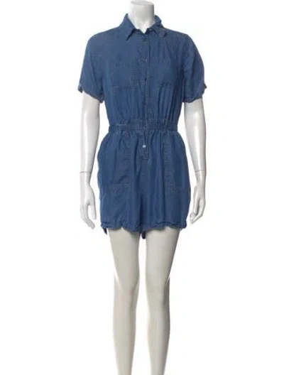 Pre-owned Saks Fifth Avenue Romper In Blue