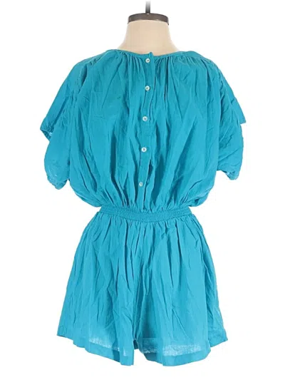 Pre-owned Saks Fifth Avenue Romper In Teal