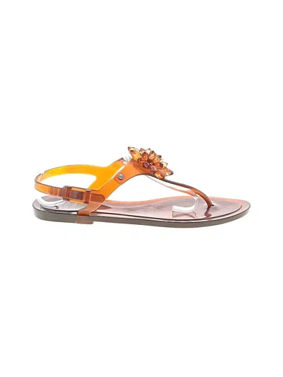 Pre-owned Saks Fifth Avenue Sandals In Brown