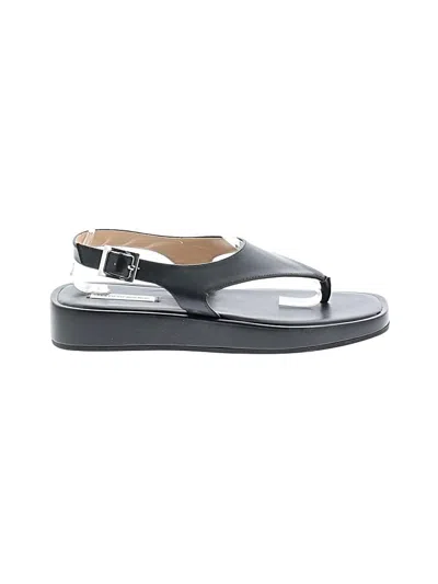 Pre-owned Saks Fifth Avenue Sandals In Gray