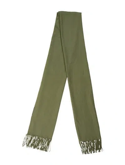 Pre-owned Saks Fifth Avenue Scarf In Green