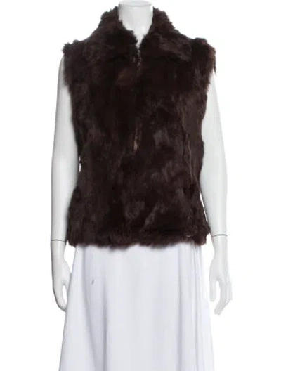 Pre-owned Saks Fifth Avenue Shearling Fur Jacket In Brown