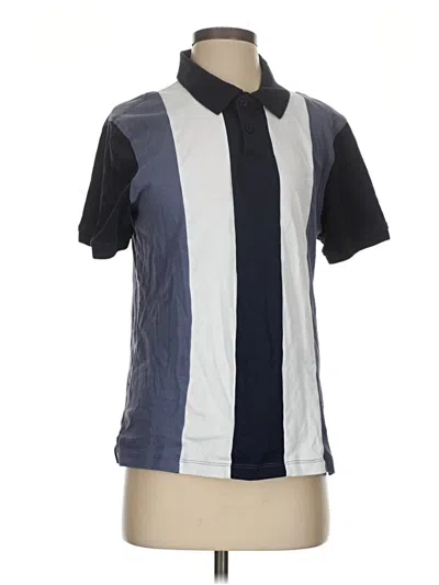 Pre-owned Saks Fifth Avenue Short Sleeve Polo Shirt In Blue