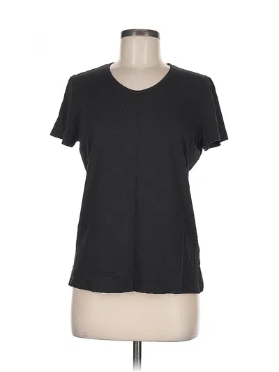 Pre-owned Saks Fifth Avenue Short Sleeve T-shirt In Black