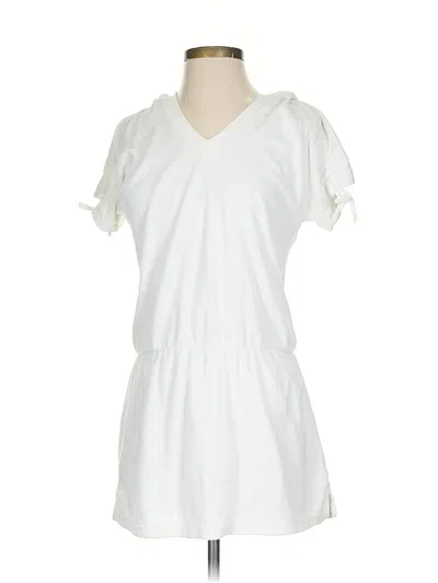 Pre-owned Saks Fifth Avenue Short Sleeve T-shirt In White