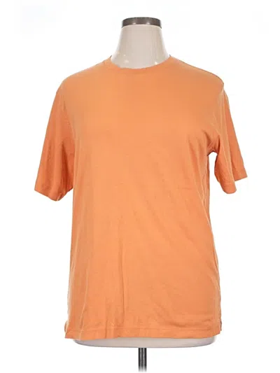 Pre-owned Saks Fifth Avenue Short Sleeve T-shirt In Orange