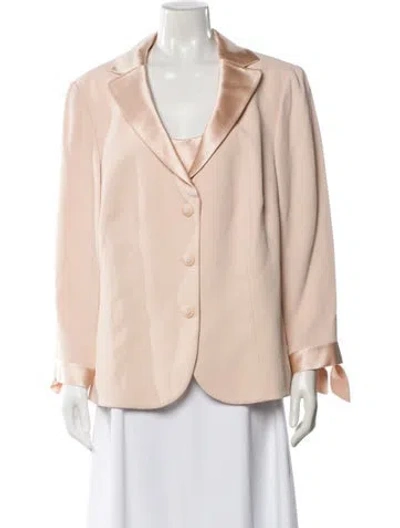 Pre-owned Saks Fifth Avenue Silk Blazer In Pink