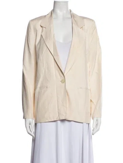 Pre-owned Saks Fifth Avenue Silk Blazer In Pink