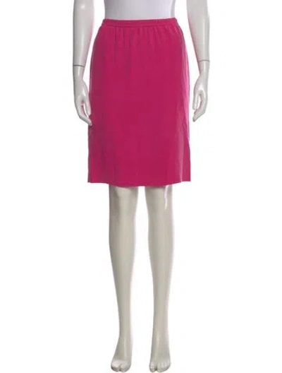 Pre-owned Saks Fifth Avenue Silk Knee-length Skirt W/ Tags In Pink