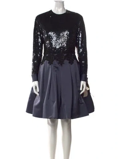 Pre-owned Saks Fifth Avenue Silk Mini Dress W/ Tags In Blue
