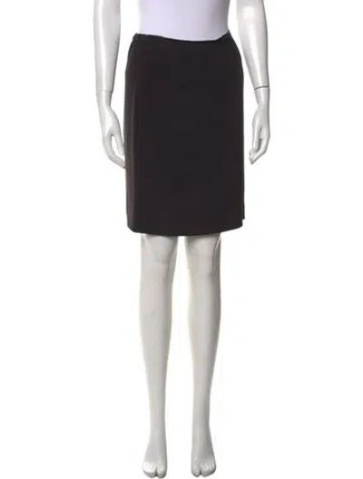 Pre-owned Saks Fifth Avenue Silk Mini Skirt In Black
