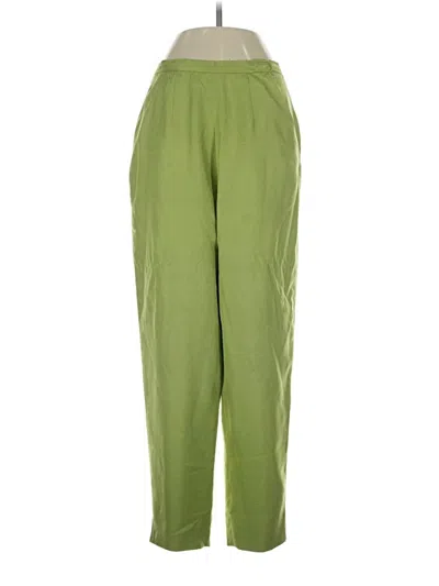 Pre-owned Saks Fifth Avenue Silk Pants In Green