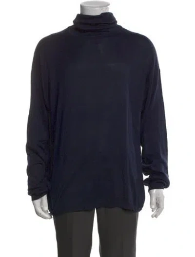 Pre-owned Saks Fifth Avenue Silk Turtleneck Pullover In Neutral