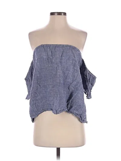 Pre-owned Saks Fifth Avenue Sleeveless Blouse In Blue