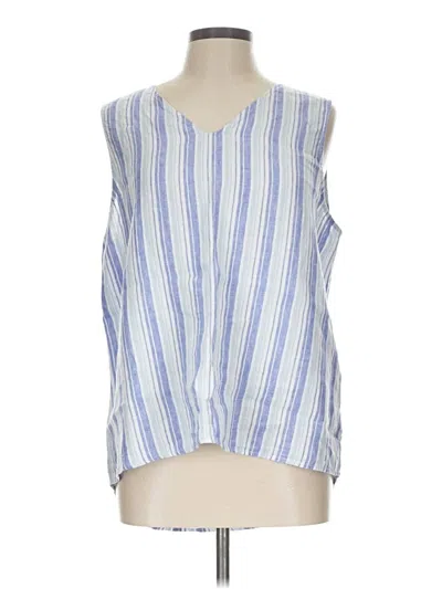 Pre-owned Saks Fifth Avenue Sleeveless Blouse In Blue