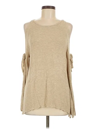 Pre-owned Saks Fifth Avenue Sleeveless T-shirt In Tan