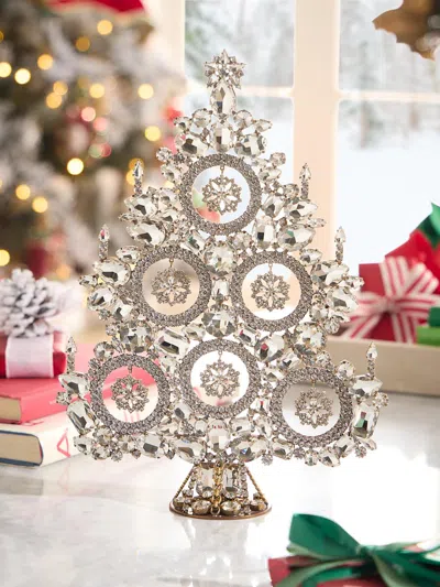 Saks Fifth Avenue Snowflakes Crystal Christmas Tree Decoration In Silver