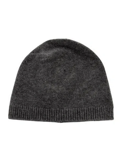 Pre-owned Saks Fifth Avenue Solid Beanie  W/tags In Grey