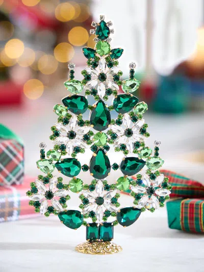 Saks Fifth Avenue Sparkly Crystal Christmas Tree Decoration In Multi