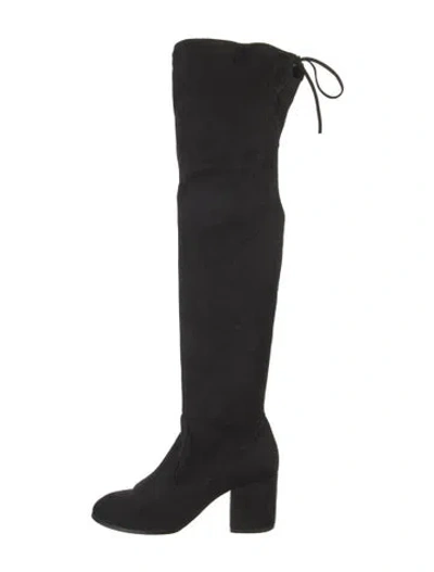 Pre-owned Saks Fifth Avenue Suede Boots In Black