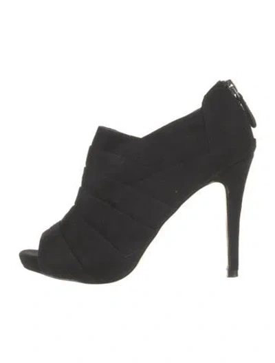 Pre-owned Saks Fifth Avenue Suede Boots In Black