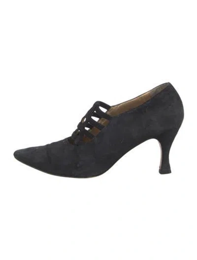 Pre-owned Saks Fifth Avenue Suede Pumps In Blue