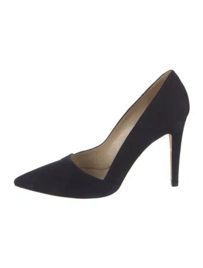 Pre-owned Saks Fifth Avenue Suede Pumps In Blue