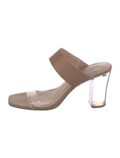 Pre-owned Saks Fifth Avenue Suede Sandals In Neutrals