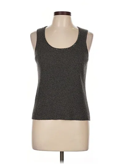 Pre-owned Saks Fifth Avenue Sweater Vest In Gray