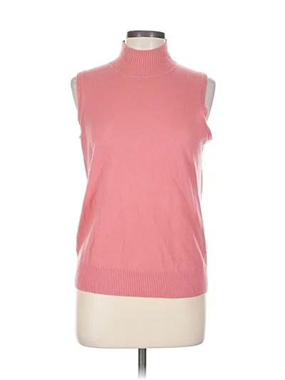 Pre-owned Saks Fifth Avenue Sweater Vest In Pink