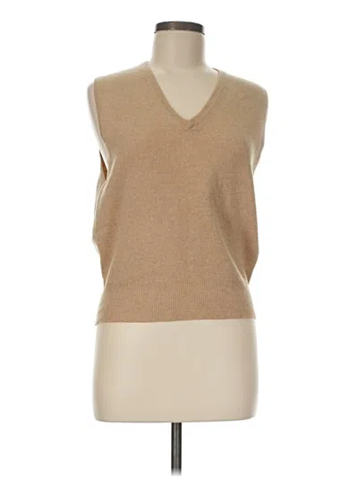 Pre-owned Saks Fifth Avenue Sweater Vest In Tan