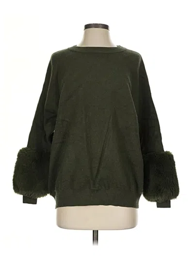 Pre-owned Saks Fifth Avenue Sweatshirt In Green