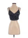 Saks Fifth Avenue Tank Top Black Strapless Neckline Tops In Blue